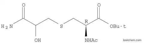 Molecular Structure of 1079950-08-5 (N-Acetyl-S-(3-aMino-2-hydroxy-3-oxopropyl)-L-cysteine-1,1-diMethylethyl Ester)